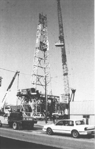 Photo: A Tight Squeeze from Parker Drilling's Spring 1992 Diggings Deep.